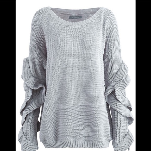 ❗️SALE LAST ONE ❗️Oversized Ruffles Knit Sweater - Picture 7 of 8